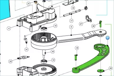 Nice BMG1470R01.4567 Gebogen arm