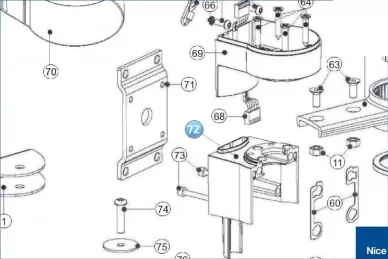 Nice BMG1698MHR07.45 Cuerpo metálico - parte inferior (reequipado)