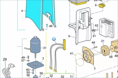 Nice CA10.5320 A működtető vezérlőpanel bekötése