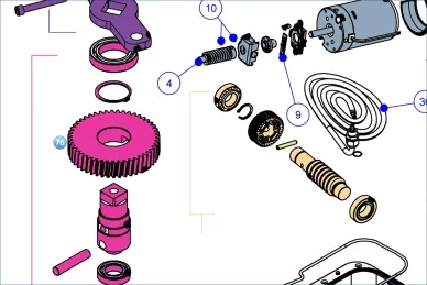 Nice PD0256A0000 Gear til udgangsaksel