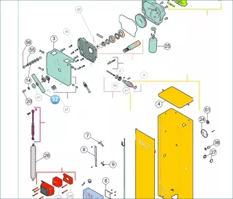 Nice PD0462A0002 Dvipusis spyruoklinis porankis