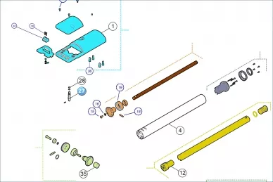 Nice PD0868A0002 Άξονας συμπλέκτη