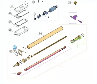 Nice PD0926A3000 Крепежное полукольцо корпуса штока поршня - top