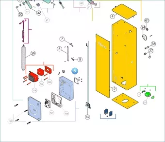 Nice PD1380A0001 Вешалка для распределительного щита