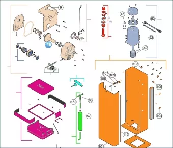 Nice PD1913A0000 Главный выходной вал с зубчатым колесом.