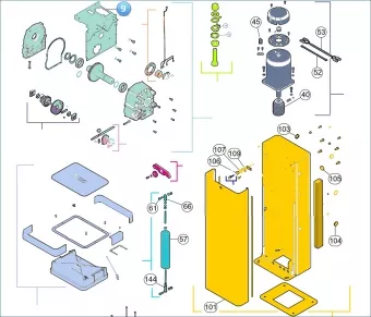 Nice PD1916A0000 Redüktörlü motor montaj plakası