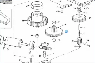 Nice PMD0391BR01.461 عجلة تروس وسيطة كبيرة