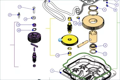 Nice PMD1225.4610 Mellemliggende gear