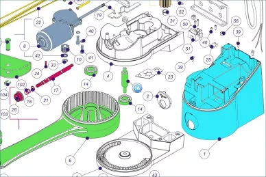 Nice PMD1476.4610 Ось зубчатого барабана