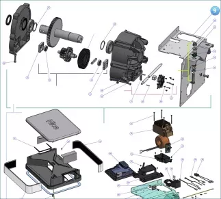 Nice PMD2148R02.4610 Redüktörlü motor destek plakası