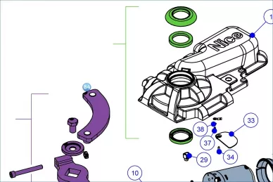 Nice PMD2342.4610 Mellomliggende arm