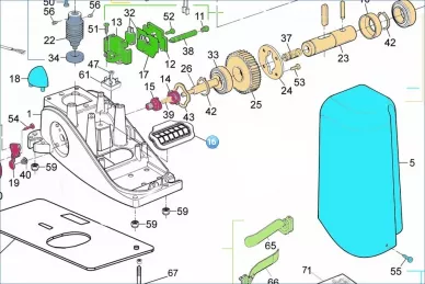 Nice PPD0761.4540 حلقة الكابل لكابل القابض