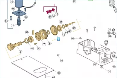 Nice PPD1494.4540 ضرس مسنن محرك مزدوج