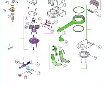 Nice PPD1920A.45401 Рычаг сцепления красный