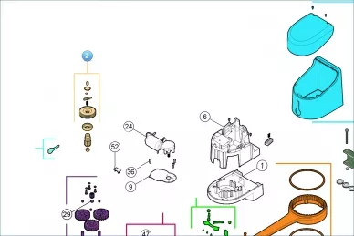 Nice PRHK07 وحدة تروس دودية مع عمود دوران وسيط