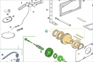 Nice PRSU01E Вал в сборе