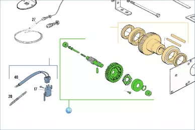 Nice PRSU02C Червячный вал в сборе