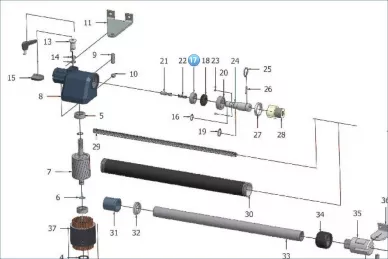 Nice RL17 Подшипник червячной передачи