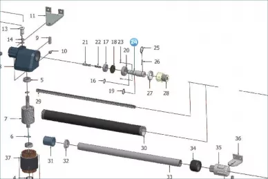 Nice RL24 عمود دودة الأسطوانة