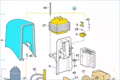Nice RMHSL1006 Transformator med kablar för kontrollpanel
