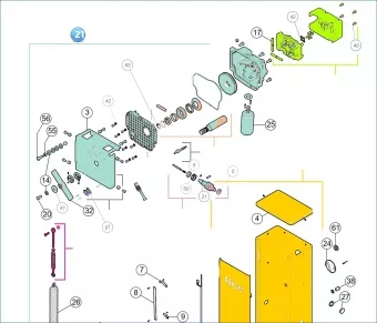 Nice SPAMG247A00 مجموعة صامولة مسمار الرسم + مجموعة الشوكة
