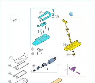 Nice SPAMG276A00A Корпус вниз + червячная передача