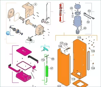 Nice SPAMG311A00A Блок промежуточного вала с червячной передачей