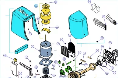 Nice SPEG055A00A مجموعة المحول والمبيت