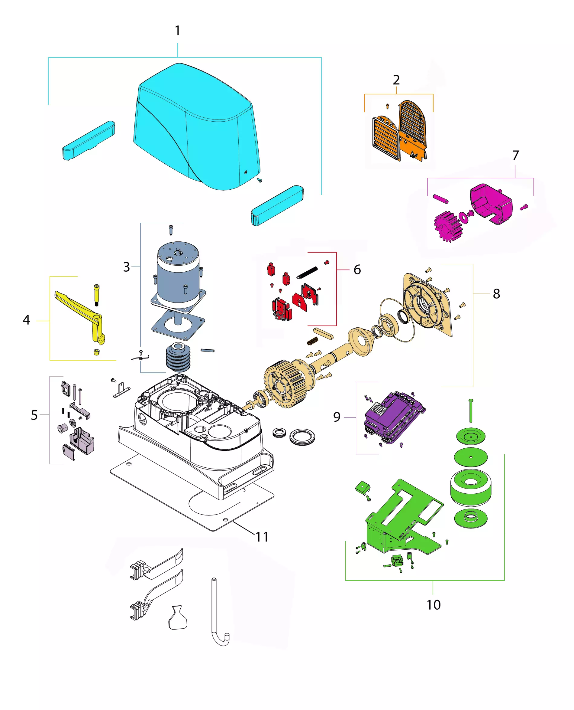 Peças de serviço, esquema para conduzir KINGgates KINGgates Dynamos XL 1800