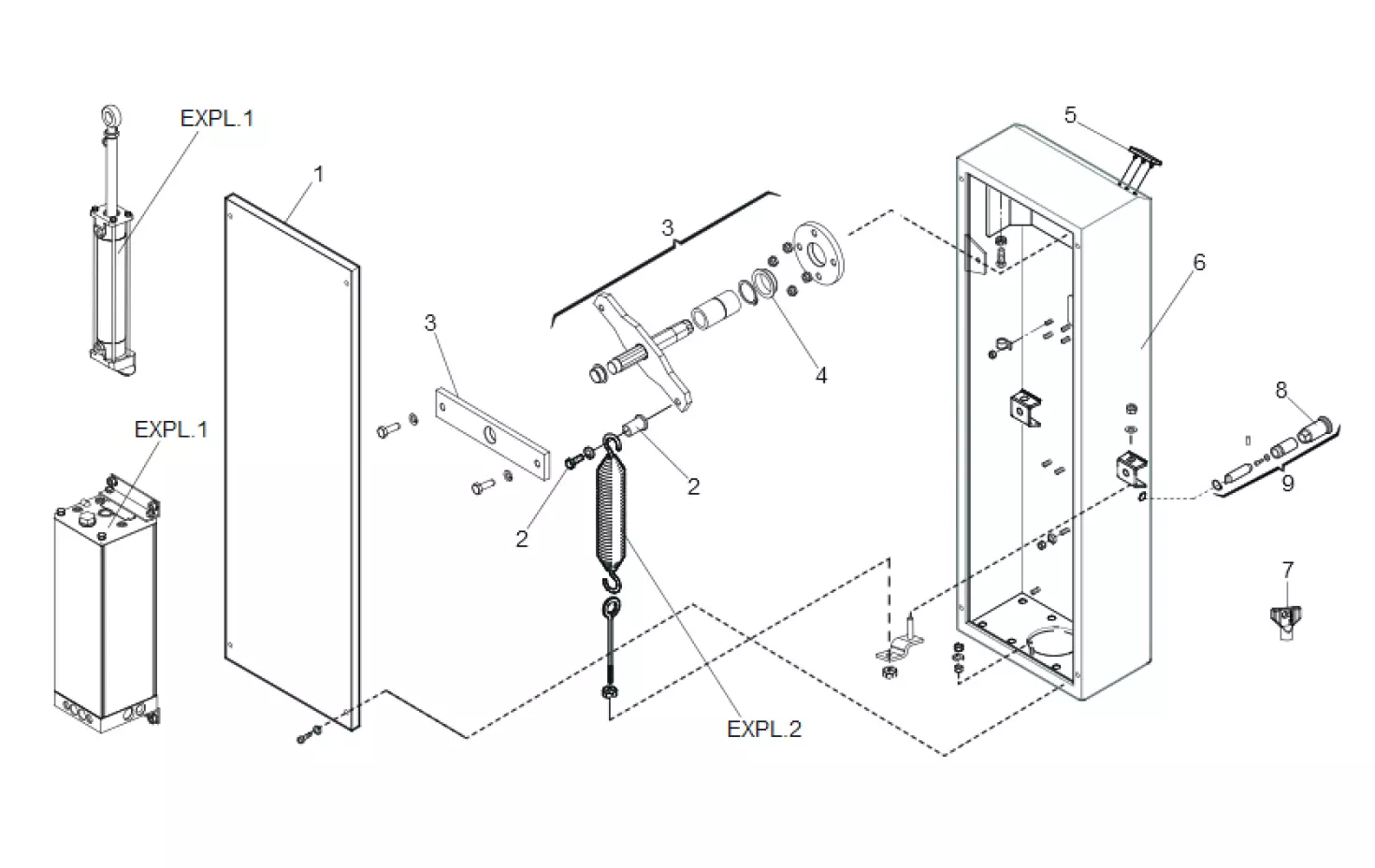 Piese de schimb, schema de conducere FAAC Faac 615 STD 1