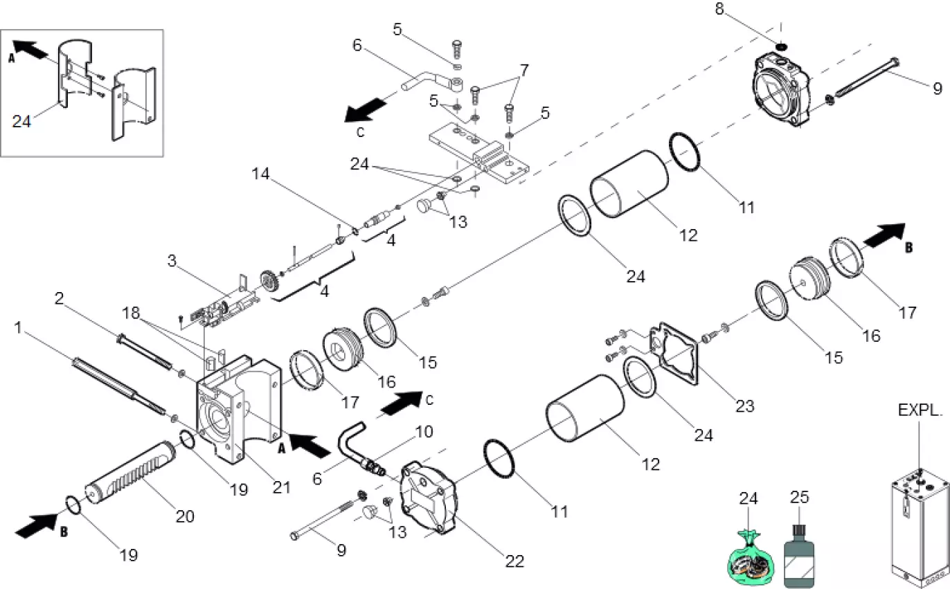 Piese de schimb, schema de conducere FAAC Faac 760 SB SR Reîncărcat