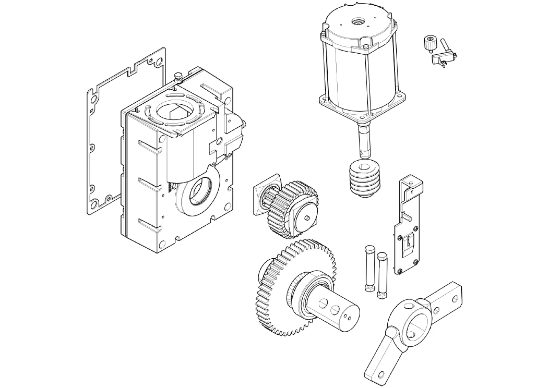 Piezas de repuesto, esquema de conducción CAME Came Gard 3 G3000 motor reductor