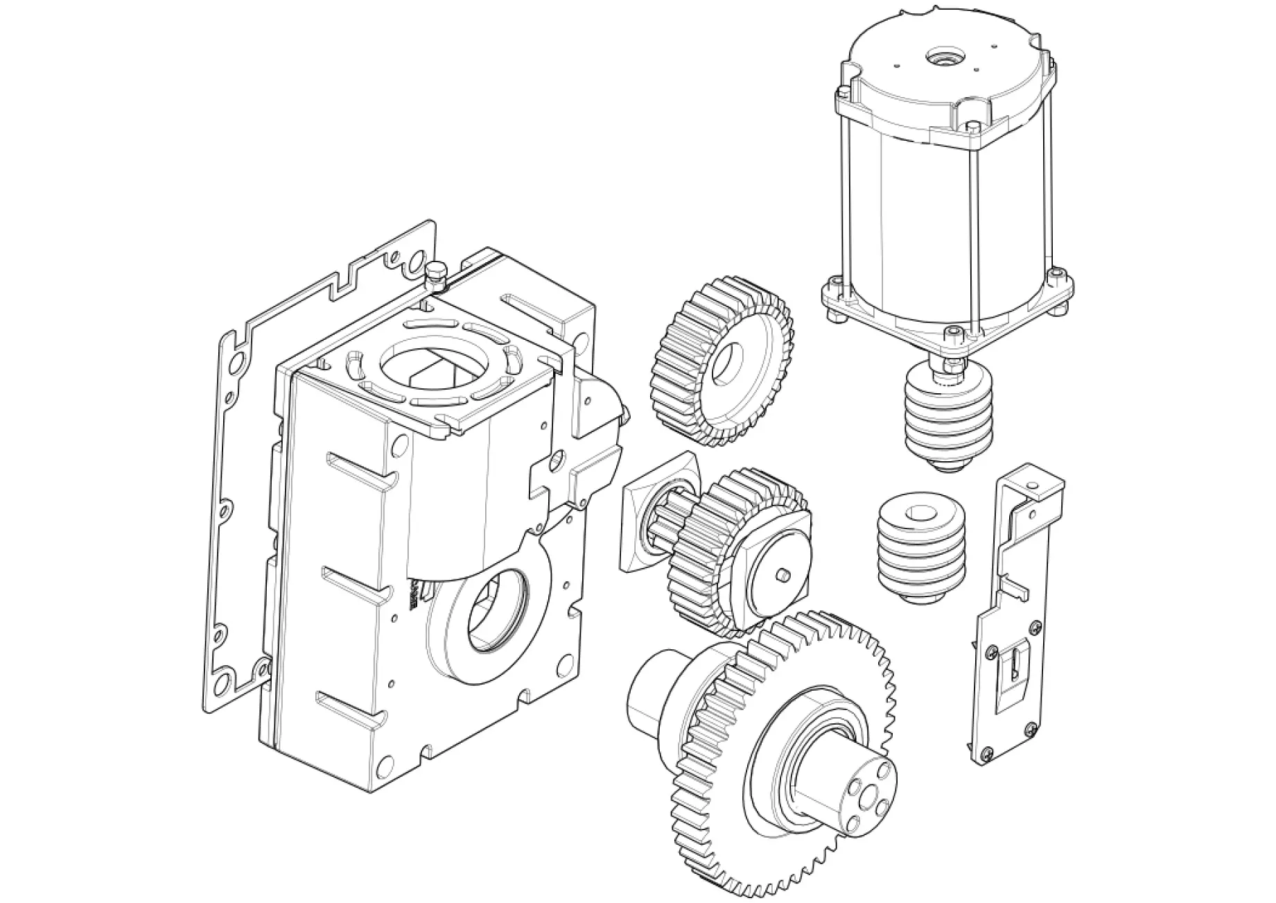 Piezas de repuesto, esquema de conducción CAME Came Gard 4 G4040Z V.0 motor reductor