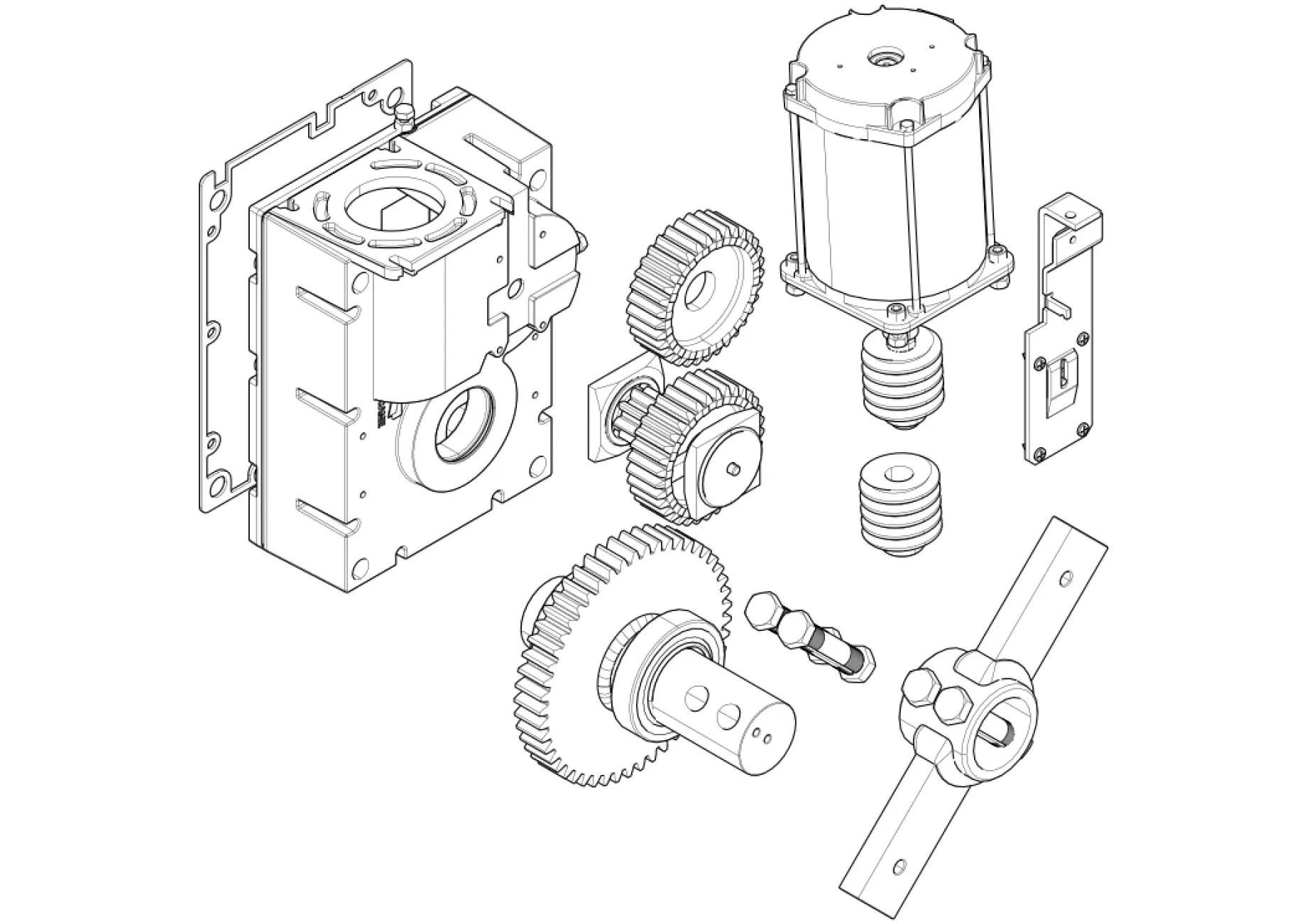 Piezas de repuesto, esquema de conducción CAME Came Gard 4 G4040Z V.1 motor reductor