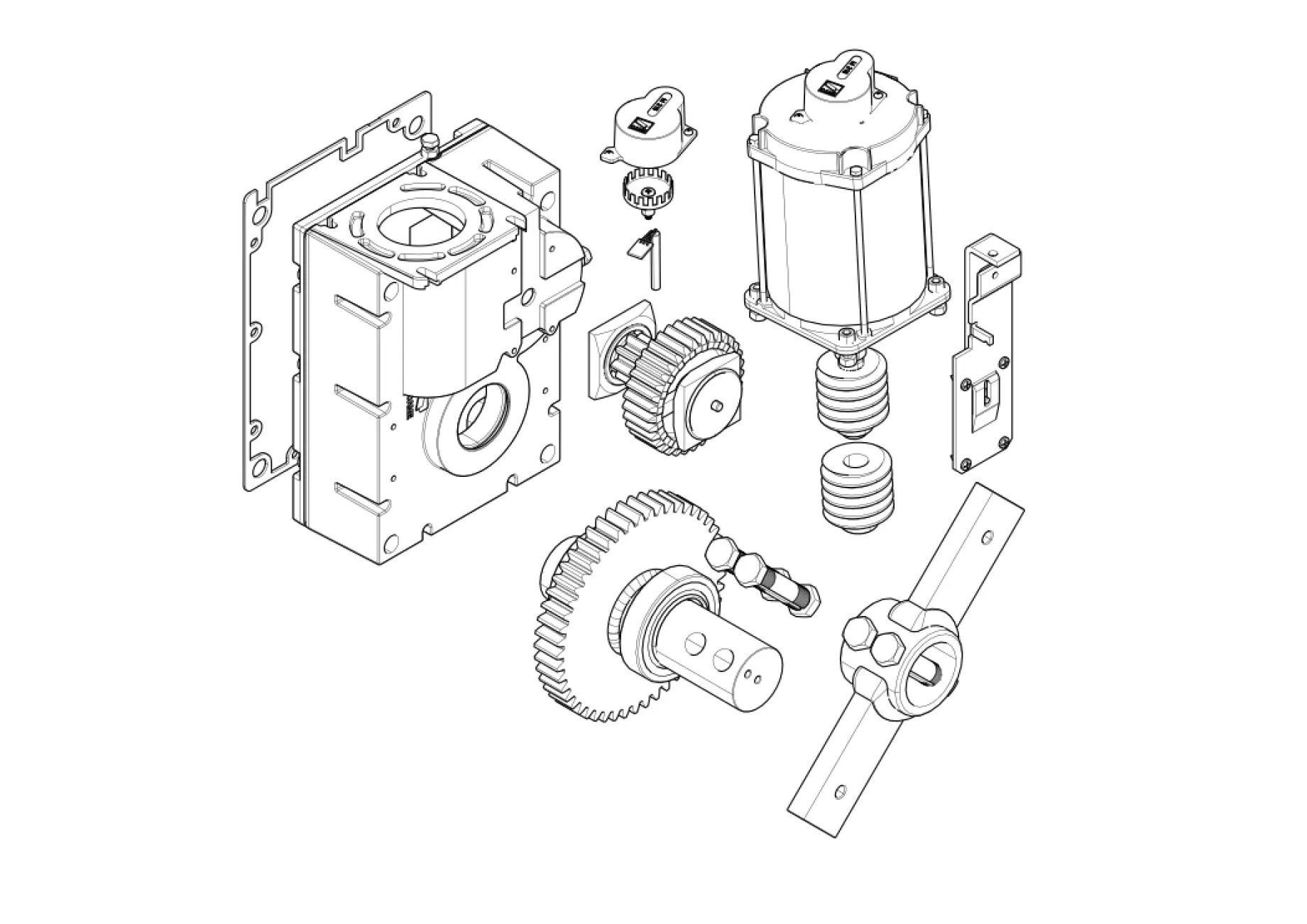Piezas de repuesto, esquema de conducción CAME Came Gard 4 G4041 motor reductor
