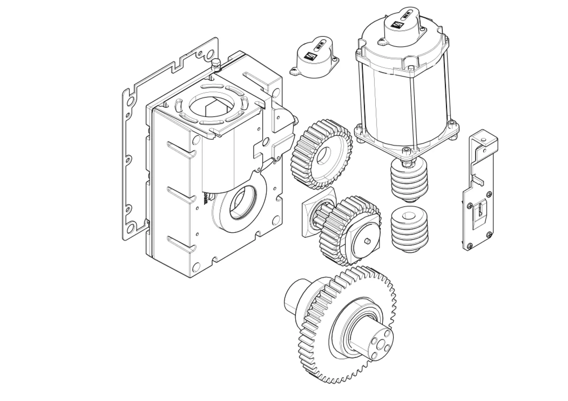 Piezas de repuesto, esquema de conducción CAME Came Gard 4 G4041Z motor reductor