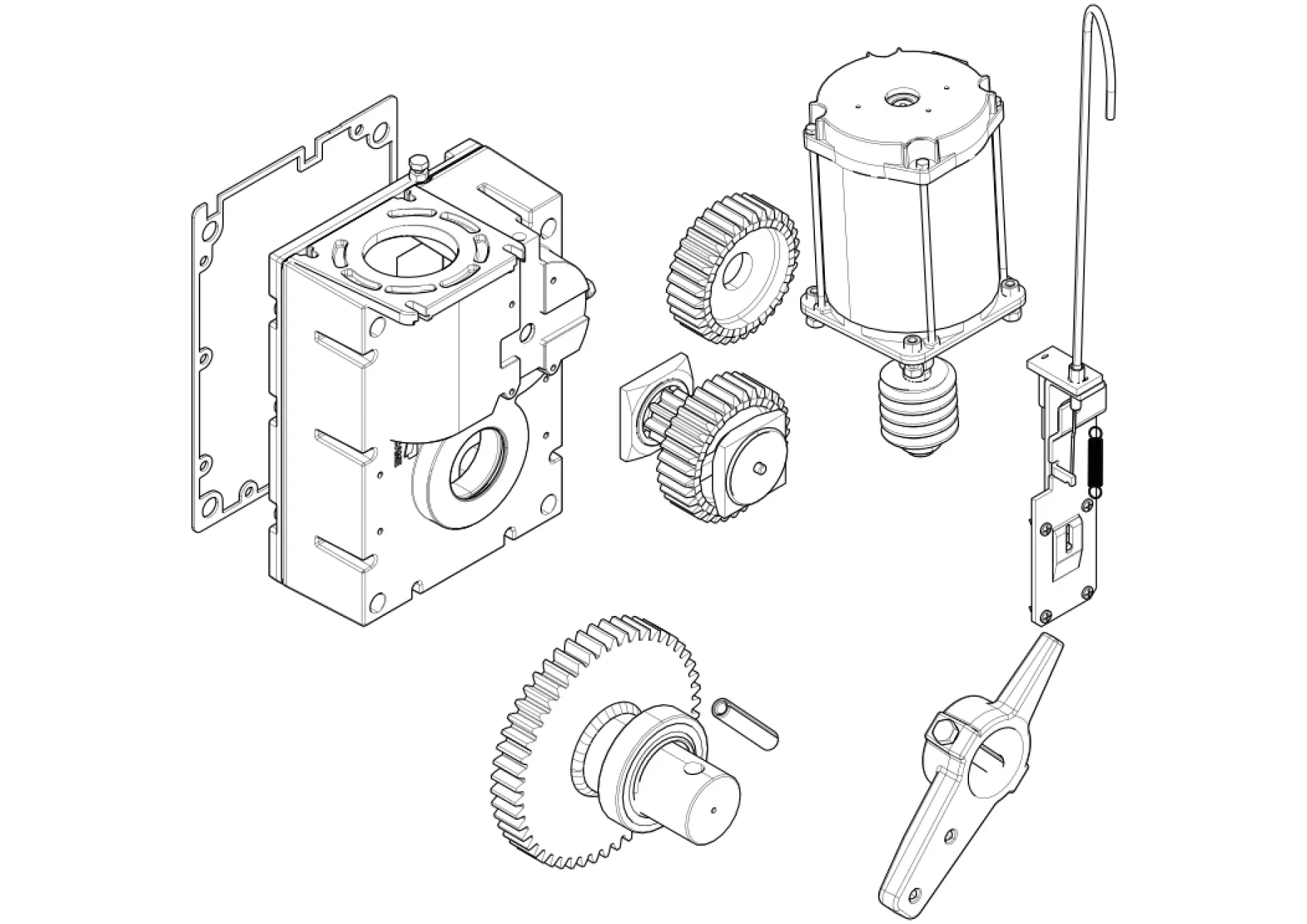 Piezas de repuesto, esquema de conducción CAME Came Gard G12000 motor reductor