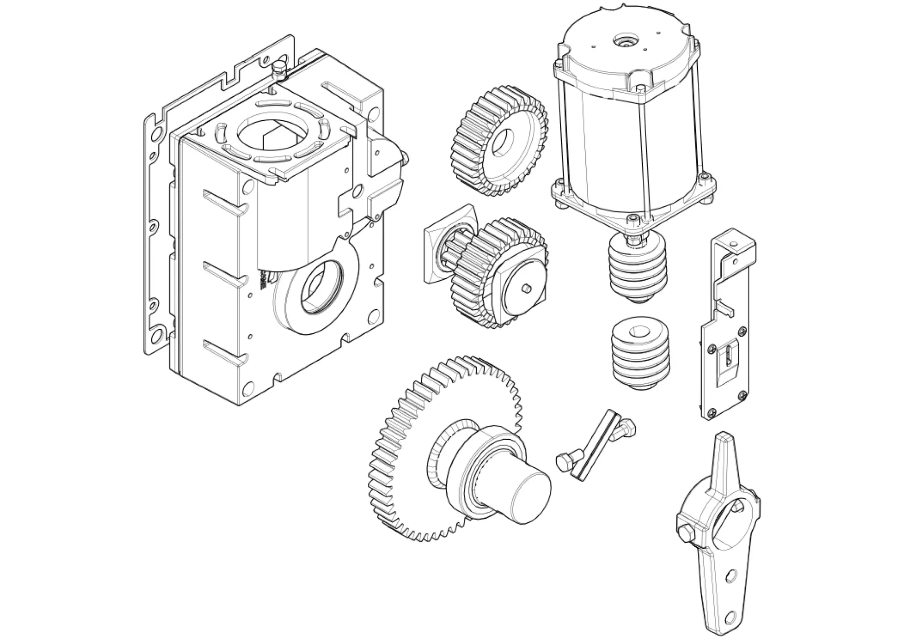 Piezas de repuesto, esquema de conducción CAME Came Gard G6000 motor reductor