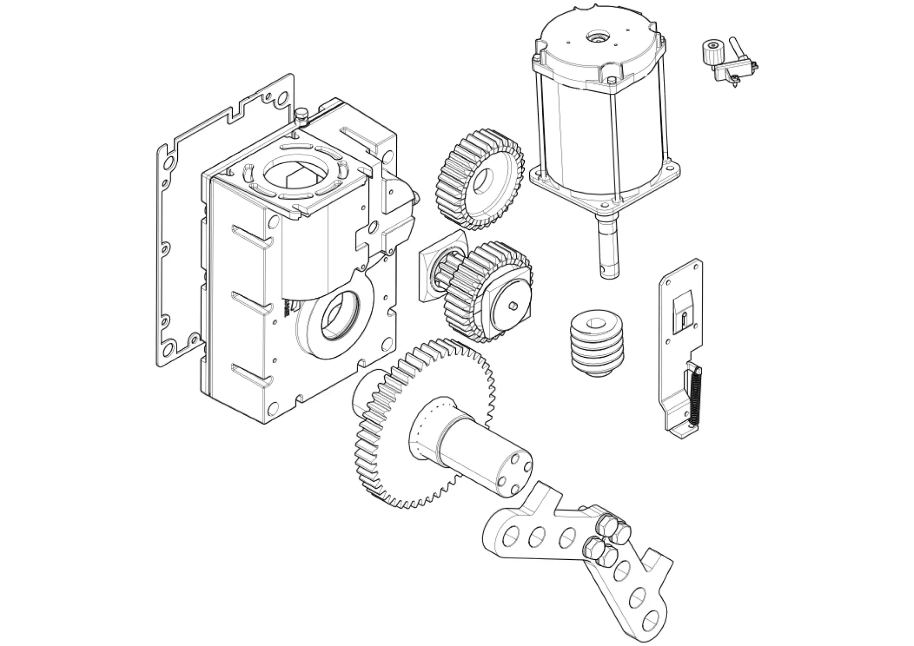 Piezas de repuesto, esquema de conducción CAME Came GT4 motor reductor