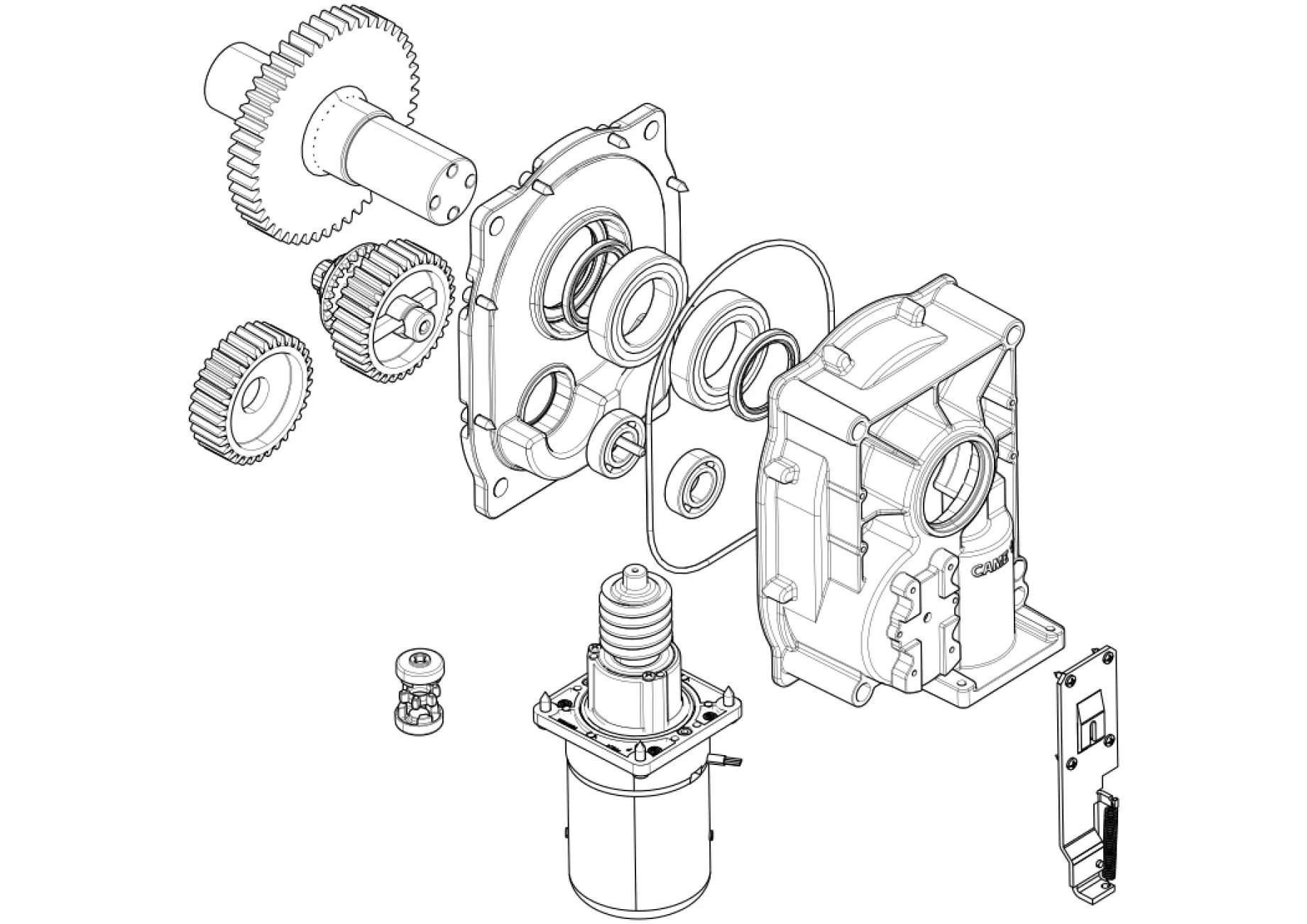 Piezas de repuesto, esquema de conducción CAME Came LS4 LT4 motor reductor