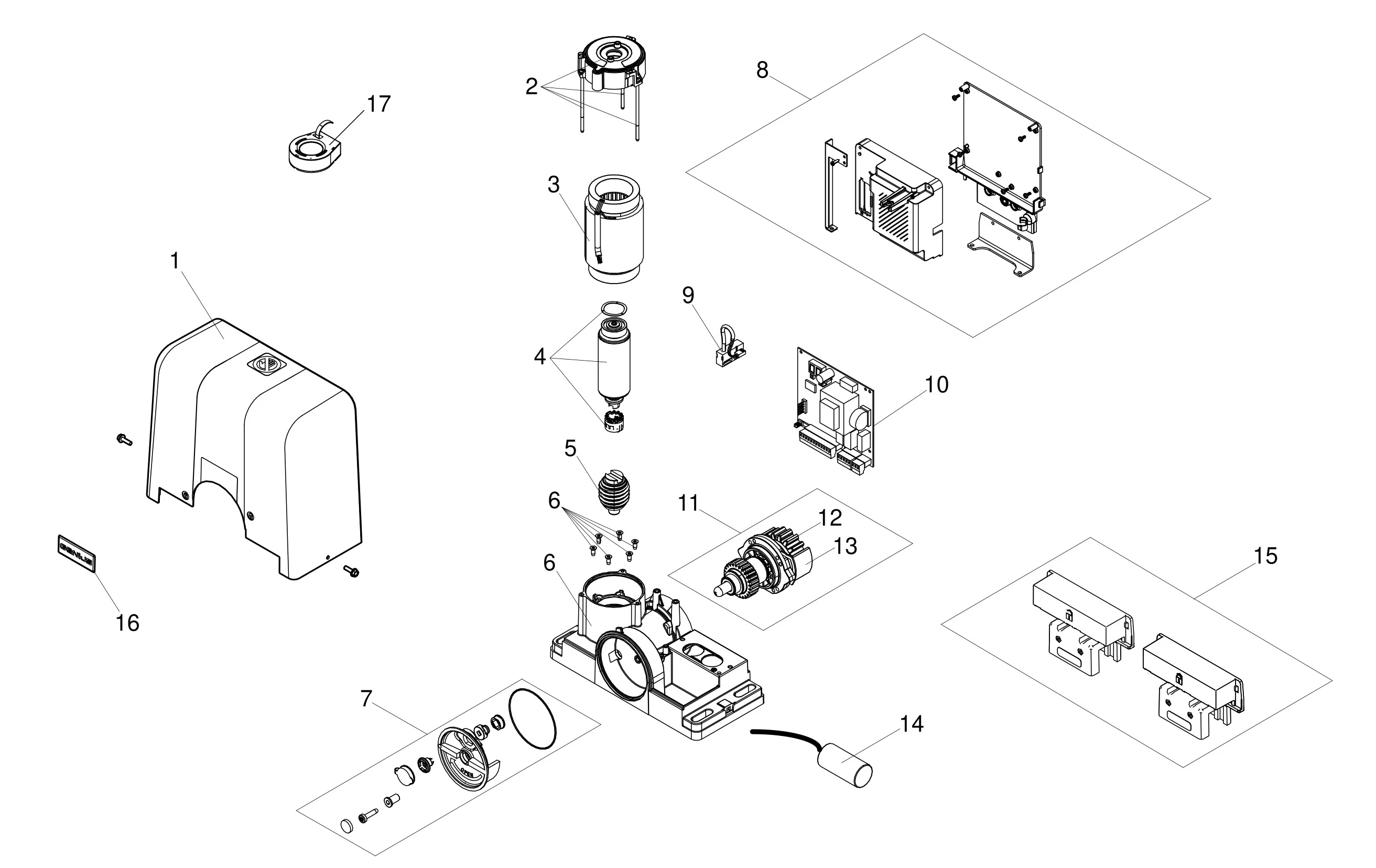 Piezas de repuesto, esquema de conducción Genius Genius Blizzard 900 C