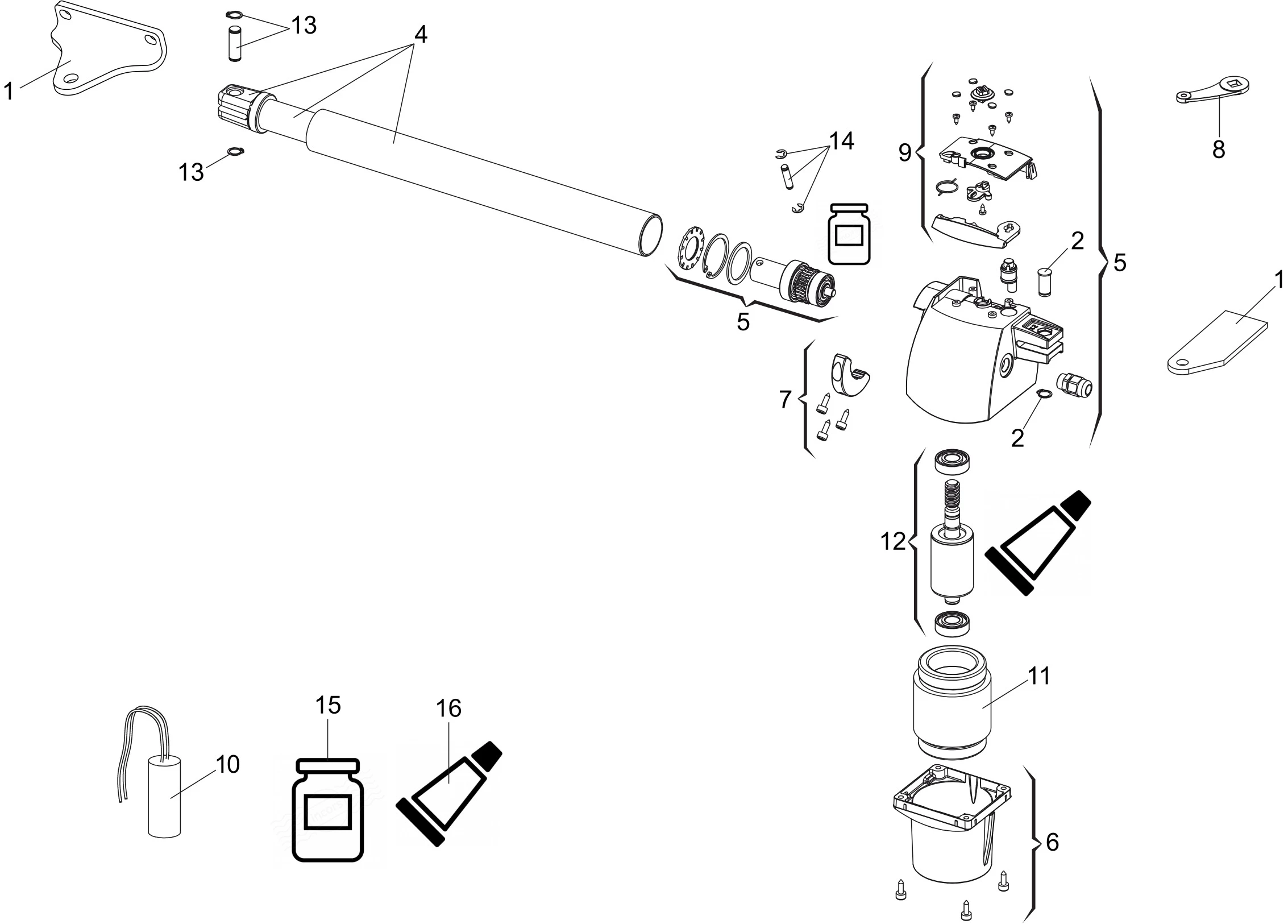 Piezas de repuesto, esquema de conducción Genius Genius G-Bat 230V 400 DX