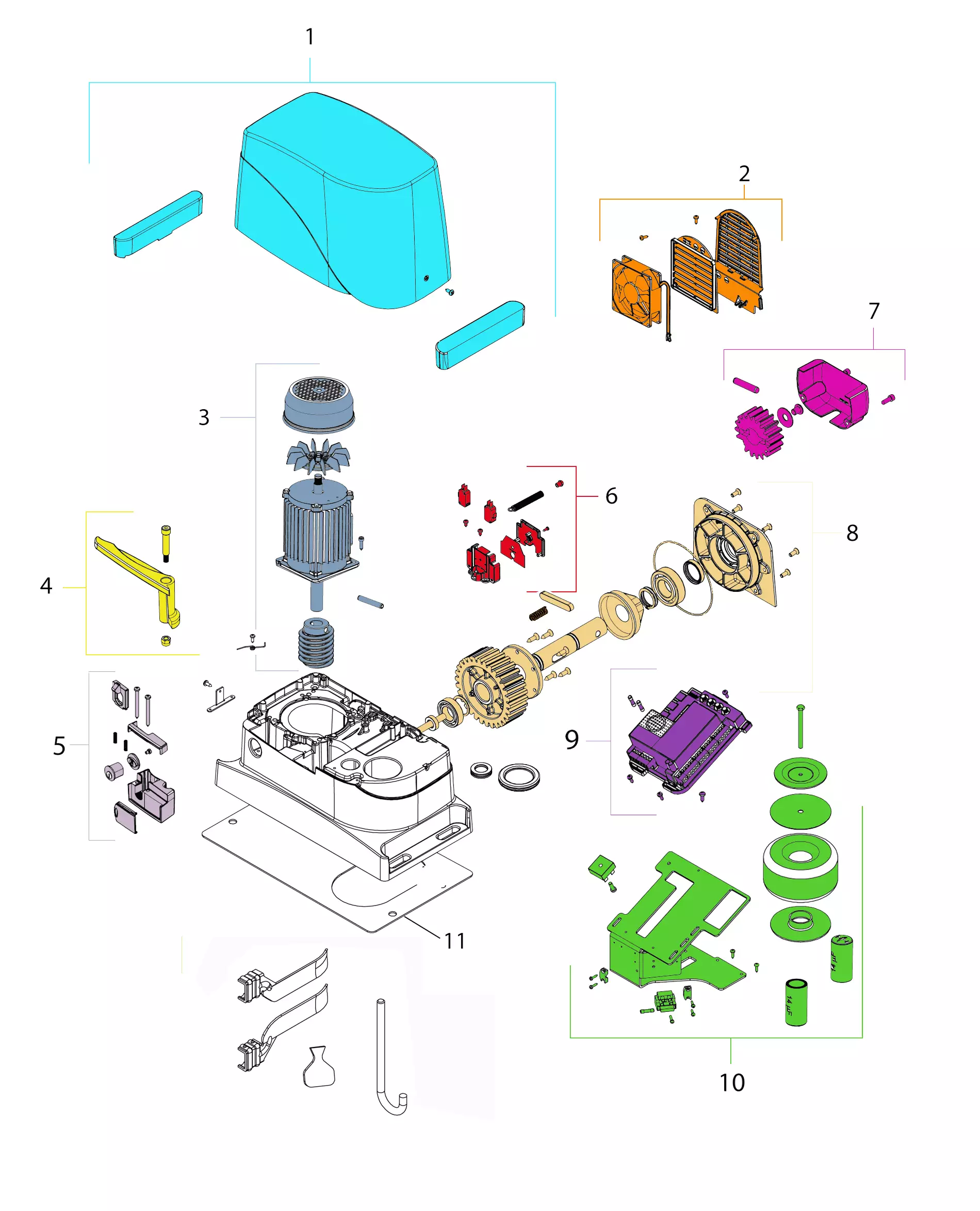Piezas de repuesto, esquema de conducción KINGgates KINGgates Dynamos XL 2500