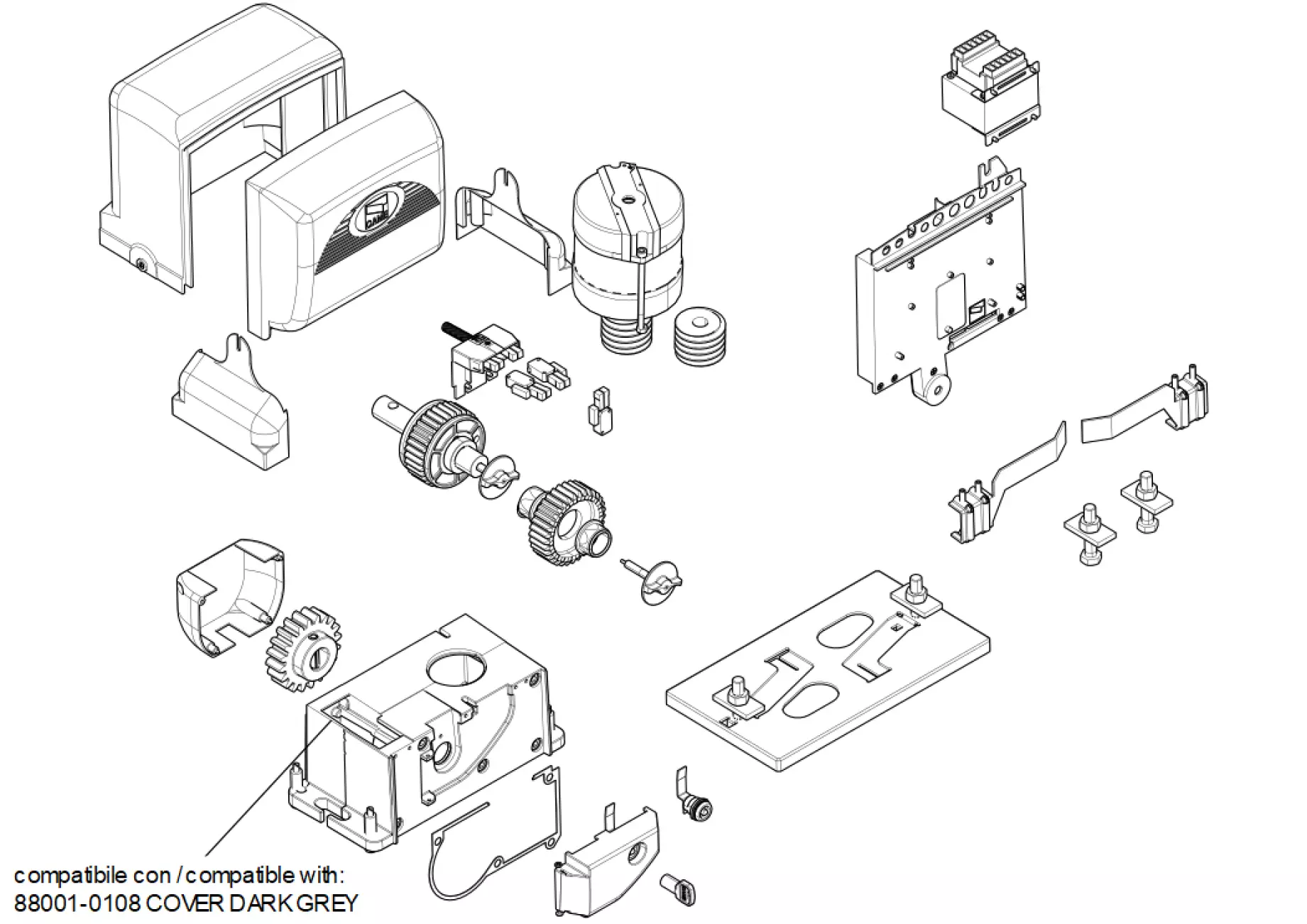 Service onderdelen, schema om te rijden CAME Came BX-241