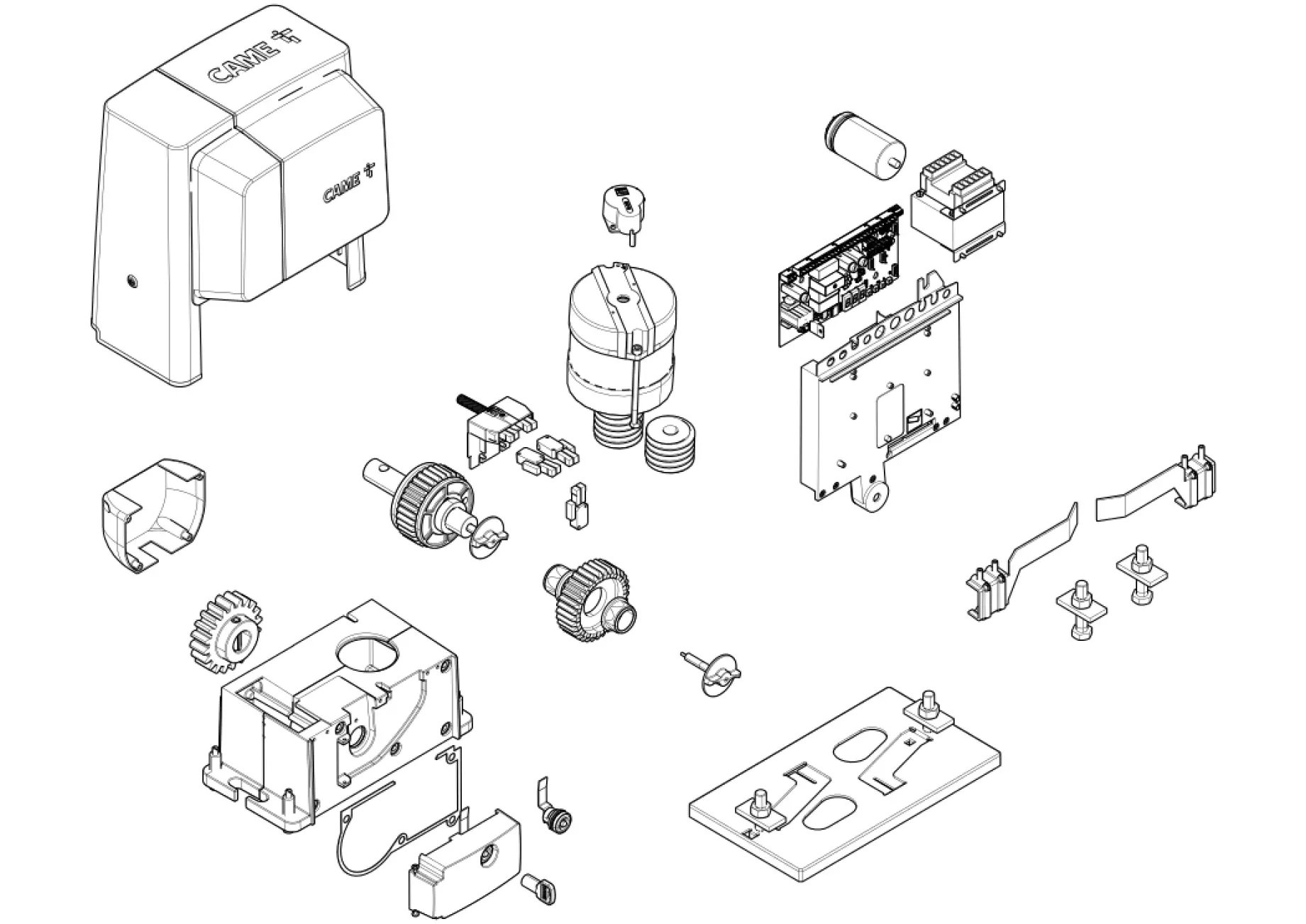 Service onderdelen, schema om te rijden CAME Came BX704AGS