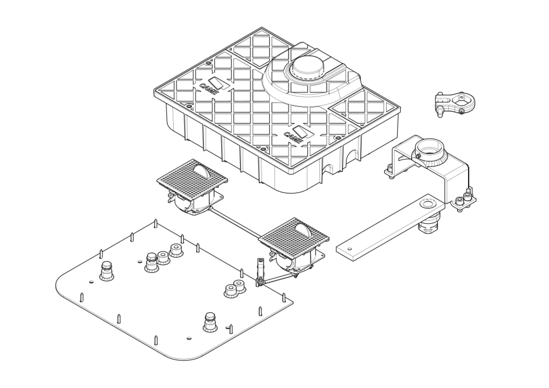 Service onderdelen, schema om te rijden CAME Came Frog JC
