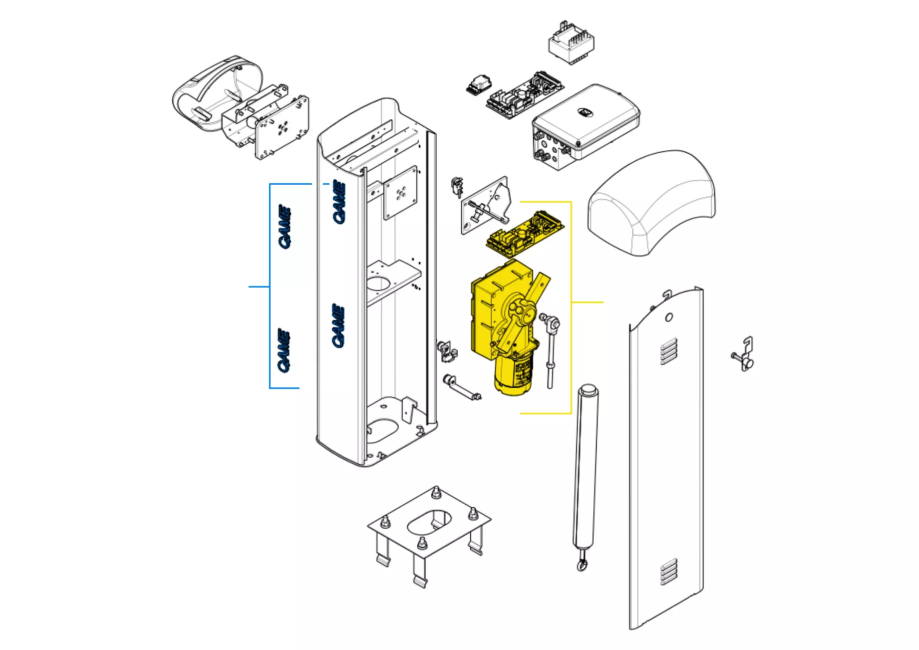 Service onderdelen, schema om te rijden CAME Came Gard 4 G4040EZT V.0
