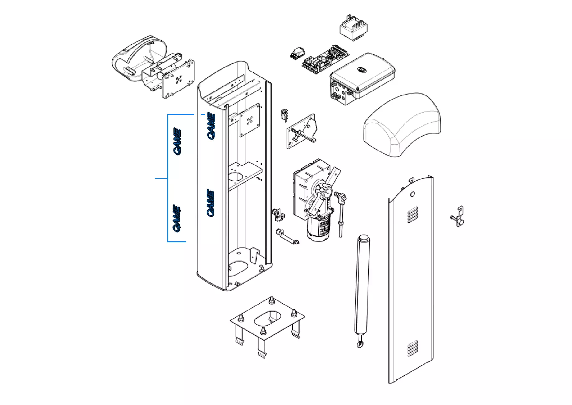 Service onderdelen, schema om te rijden CAME Came Gard 4 G4040EZT V.1
