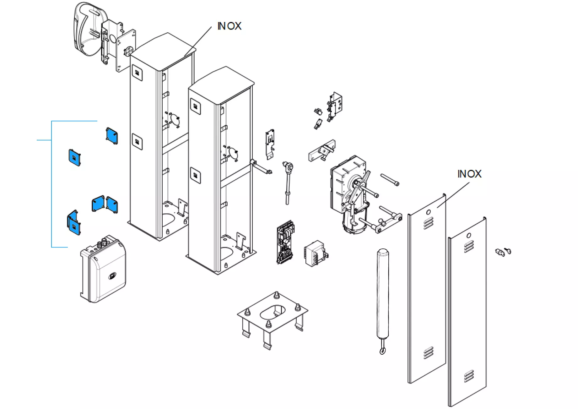 Service onderdelen, schema om te rijden CAME Came Gard G3750 G3751