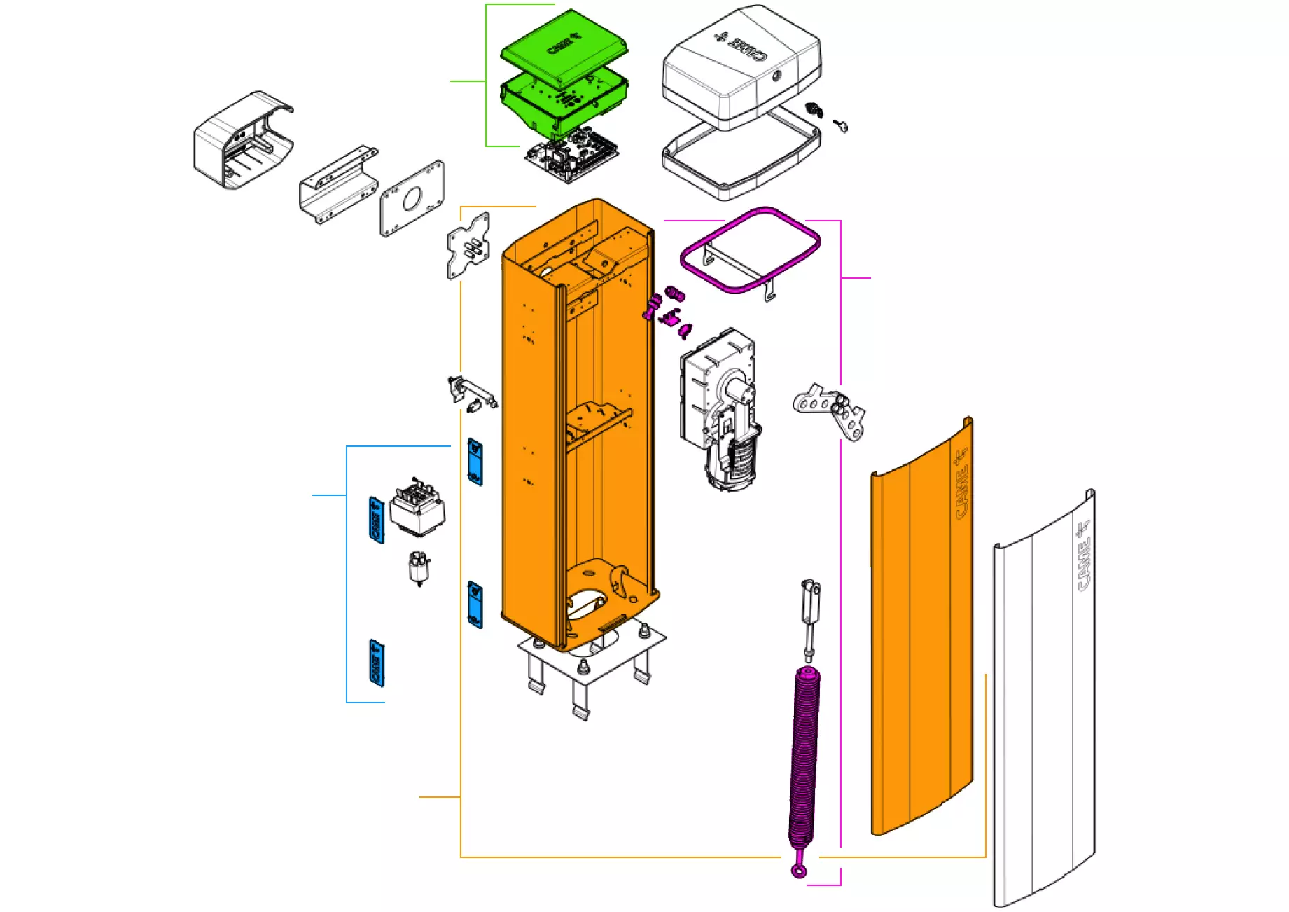 Service onderdelen, schema om te rijden CAME Came GGT40AGS